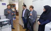بازدید معاون تحقیقات و فناوری دانشگاه علوم پزشکی گیلان از کتابخانه مرکزی دانشگاه